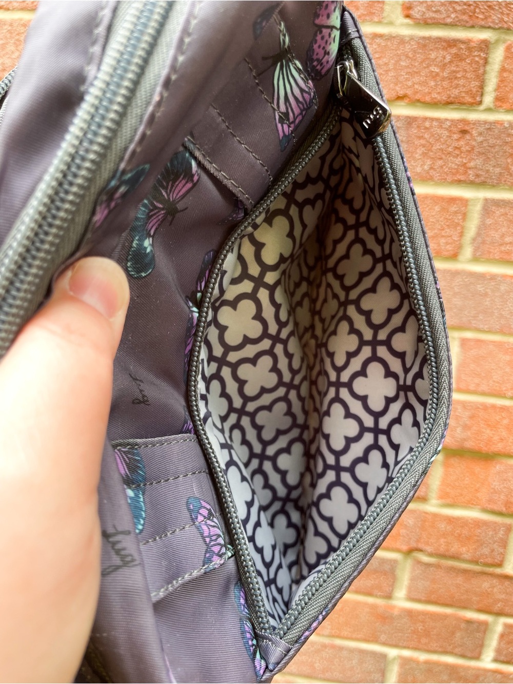 Lug Carousel Quilted Purple Butterfly Shoulder/Crossbody Bag - Some Callouts - Picture 3 of 13